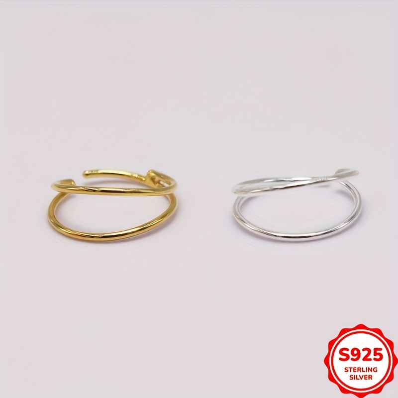 Women's S925 Sterling Silver Double Hoop Nose Ring